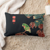 ザパロケヴィンテージ日本のウッドブロックプリント ランバークッション (ブランケット)