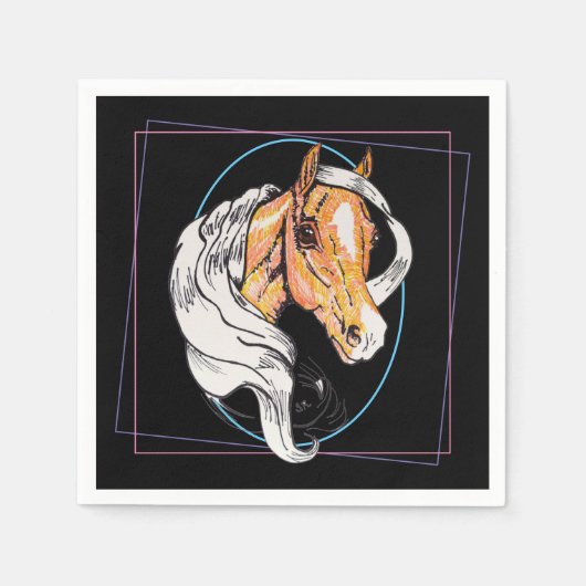 ザパロミノ（黒） スタンダードカクテルナプキン (正面)