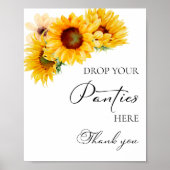 ザパンティゲームサインサンフラワー秋ブライダルシャワー ポスター (正面)