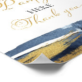 ザパンティゲームサイン抽象芸術ブルーブライダルシャワー ポスター (角)