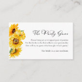 ザパンティゲームサンフラワーフローラ秋ブライダルシャワー エンクロージャーカード (正面)