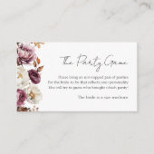 ザパンティゲームブルゴーニュフローラ秋ブライダルシャワー エンクロージャーカード (正面)