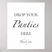 ザパンティーゲームサインミニマルブライダルシャワー ポスター (正面)