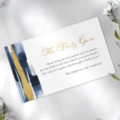 ザパンティーゲーム |抽象芸術金ゴールドブルーブライダルシャワー エンクロージャーカード