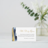 ザパンティーゲーム |抽象芸術金ゴールドブルーブライダルシャワー エンクロージャーカード (スタンド正面)