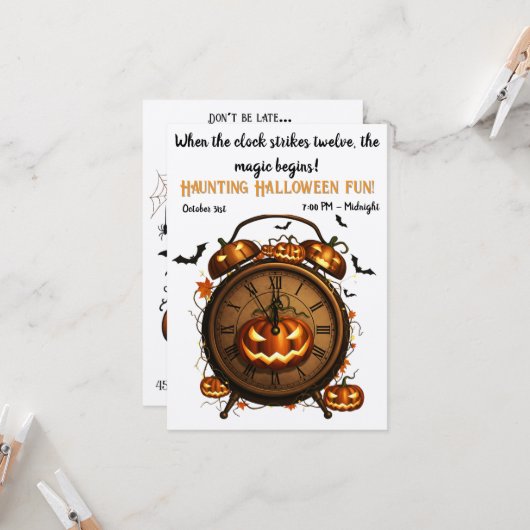 ザパンプキンアワーハローウィンパーティ招待状 招待状 (正面/裏面インサイチュ)