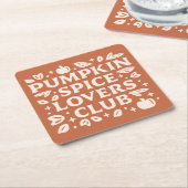 ザパンプキンスパイスラバーズクラブ スクエアペーパーコースター (アングル)