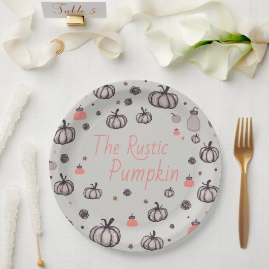 ザパンプキ素朴ン ペーパープレート (ウェディング)