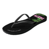 ザパーティーグリーン&ピンクトロピカルバッハ ビーチサンダル (アングル)