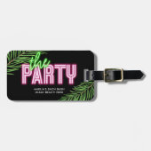 ザパーティーグリーン&ピンクトロピカルバッハ ラゲッジタグ (正面横)