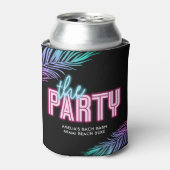 ザパーティーネオンブルー&ピンクトロピカルバッハ 缶クーラー (缶正面)