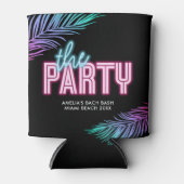 ザパーティーネオンブルー&ピンクトロピカルバッハ 缶クーラー (正面)