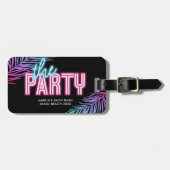 ザパーティーブルー&ピンクトロピカルバッハ ラゲッジタグ (正面横)