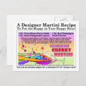 ザパーフェクトさくらんぼマルティーニレシピハガキ ポストカード (正面/裏面)