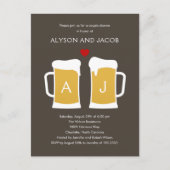 ザパーフェクトブリューウェディングシャワー招待状 ポストカード (正面)