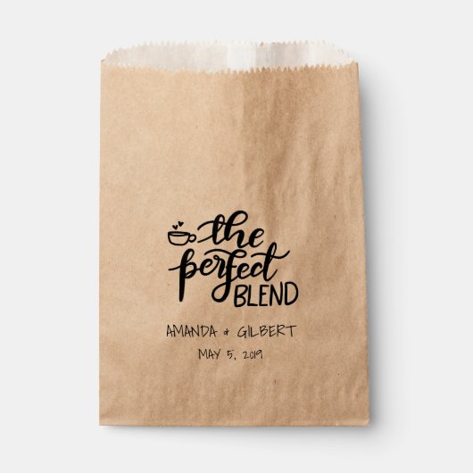 ザパーフェクトブレンドク素朴ラフト紙結婚式の引き出物 フェイバーバッグ (正面)