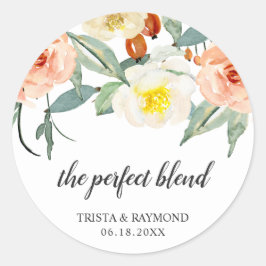 ザパーフェクトブレンドピーチフローラ結婚式の引き出物 ラウンドシール