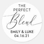 ザパーフェクトブレンドブラック&ホワイト結婚式の引き出物 ラウンドシール (正面)