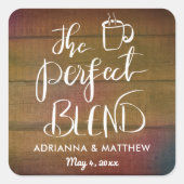 ザパーフェクトブレンド素朴ウッド結婚式の引き出物スクエア スクエアシール (正面)