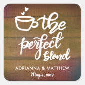 ザパーフェクトブレンド素朴ウッド結婚式の引き出物 スクエアシール (正面)