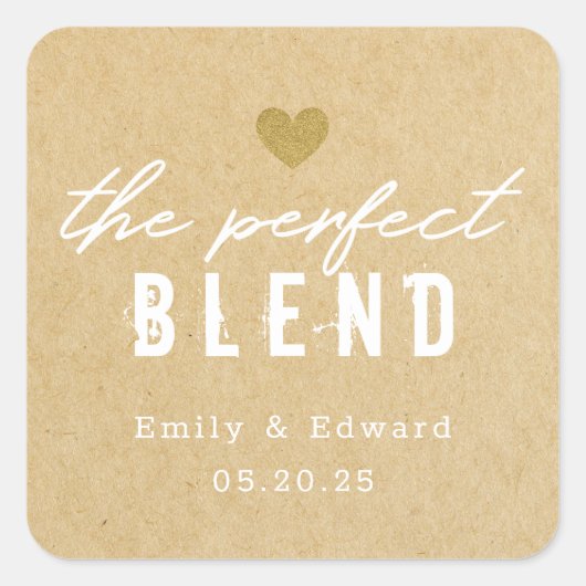 ザパーフェクトブレンド結婚式の引き出物クラフト スクエアシール (正面)