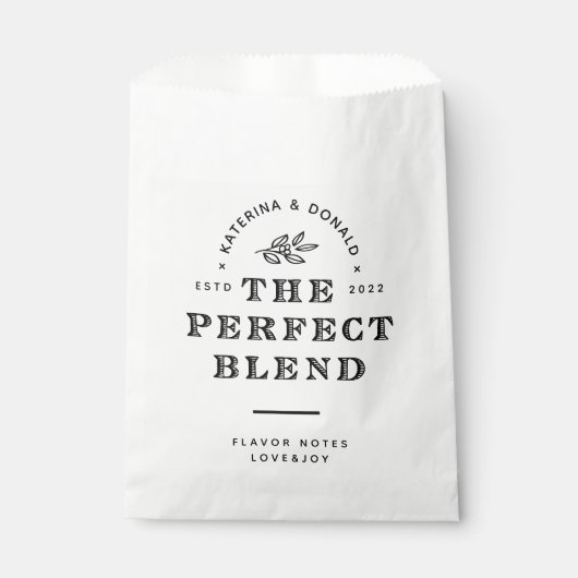 ザパーフェクトブレンド結婚式の引き出物バッグ フェイバーバッグ (正面)
