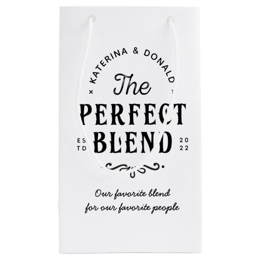 ザパーフェクトブレンド結婚式の引き出物ミディアム抱き枕 スモールペーパーバッグ (裏面)