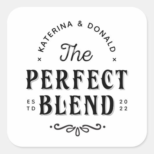 ザパーフェクトブレンド結婚式の引き出物 スクエアシール (正面)