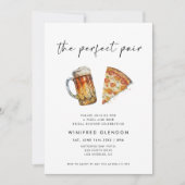 ザパーフェクトペアピザとビールブライダルシャワー 招待状 (正面)