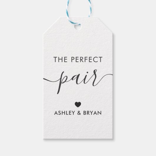 ザパーフェクトペアラベル、手作りギフトラベル、クラフト ギフトタグ (正面)