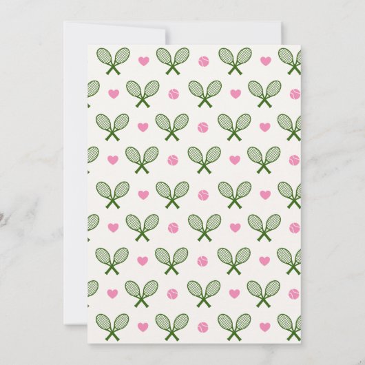 ザパーフェクトマッチテニステーマブライダルシャワー 招待状 (裏面)