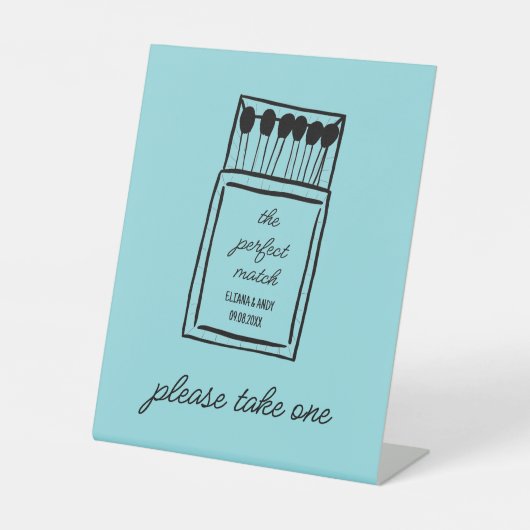 ザパーフェクトマッチドールマッチブック結婚式の引き出物 台座サイン (正面)