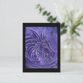 ザパープルドラゴンファンタジーアートby Renee Lavoie ポストカード (スタンド正面)