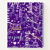 ザパープルビューティフル名前をカスタムする ノートブック (裏面)