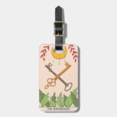 ザヒエロファント専攻のアルカナタロットカードムーン ラゲッジタグ (正面縦)