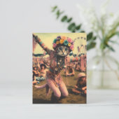 ザヒッピーおもしろい子猫はがき ポストカード (スタンド正面)