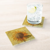 ザヒマワリ ガラスコースター (アングル)