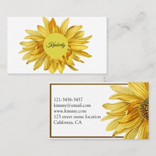 ザヒマワリ 名刺 (正面/裏面)