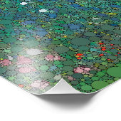 ザヒマワリ、無限ドットby After Gustavクリムト フォトプリント (角)