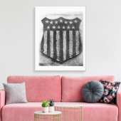 ザヒューマンアメリカシールドアットキャンプ/フォートカスタープリント キャンバスプリント (インサイチュ (リビング))