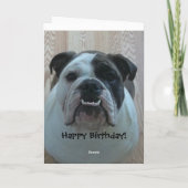 ザヒルイングリッシュブルドッグ誕生日カード カード (裏面)
