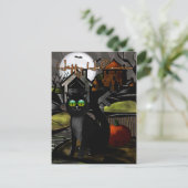 ザヒルズ幽霊のよく出るフォークアートハロウィーン ポストカード (スタンド正面)