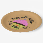 ザヒルピンクカップケパーソナライズされたーキプレート ペーパープレート (アングル)