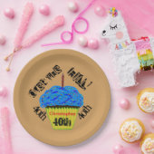 ザヒルブルーカップケパーソナライズされたーキプレート ペーパープレート (パーティー)