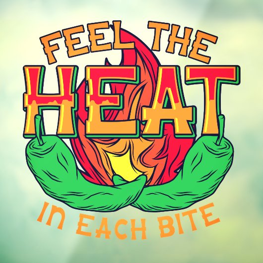 ザヒート感じグリーンチリペッパーズレストラン ウィンドウサイン (シート3)