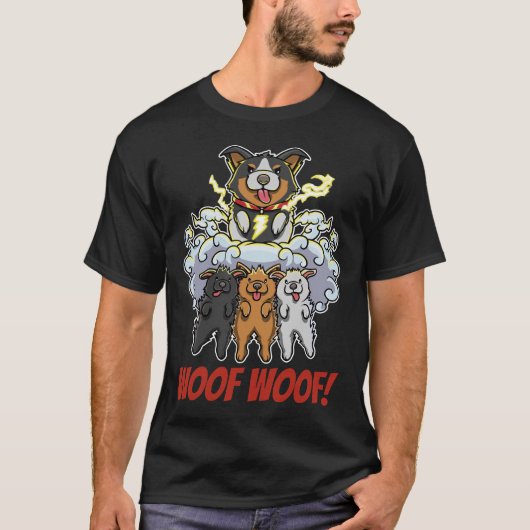 ザヒーロすごいトリコラーコーギ Tシャツ (正面)