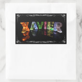 ザビエルの名前 – 光の中の名前(写真) 長方形シール (バッグ)