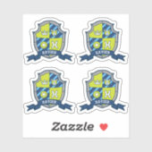 ザビエルイニシャルレターX名前をカスタムするベアクレスト シール (シート)