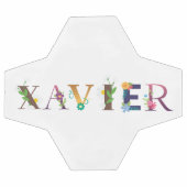 ザビエル名の刺繍エレガント付 サッカーボール (フラット)