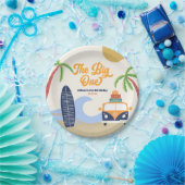 ザビックワンビーチサーフブルー1st誕生日パーティー ペーパープレート (パーティー)